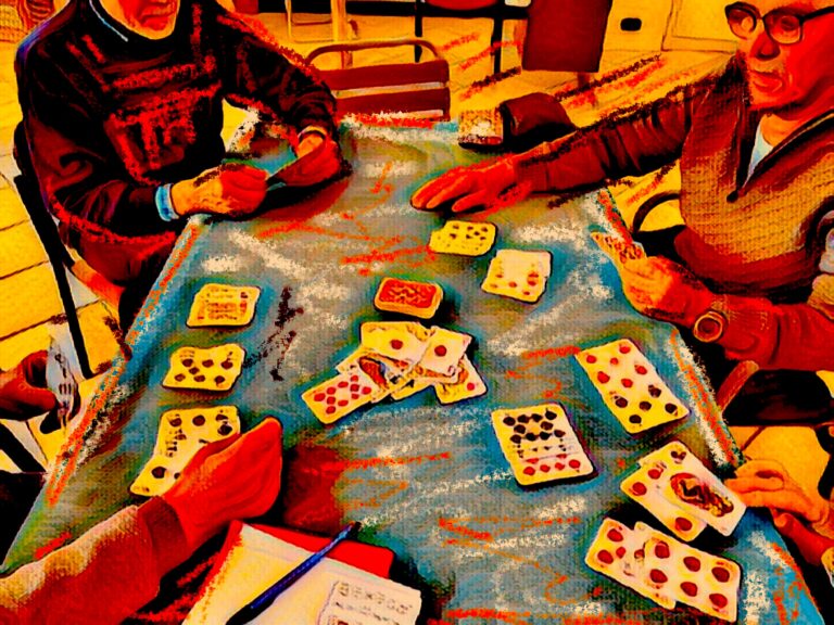 28 - I parkinsoniani giocano a carte / Brescia - PD  Patients play cards